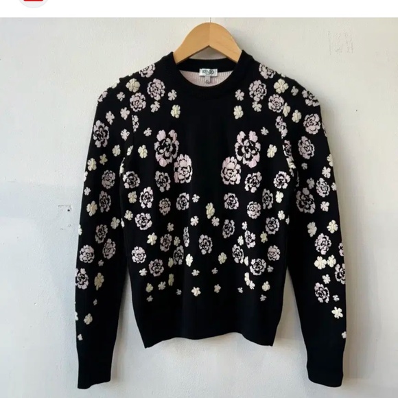 Women’s Kenzo floral embroidered knit sweater
